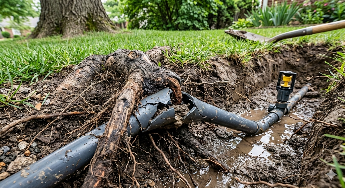 How Tree Roots Damage Sprinkler Pipes